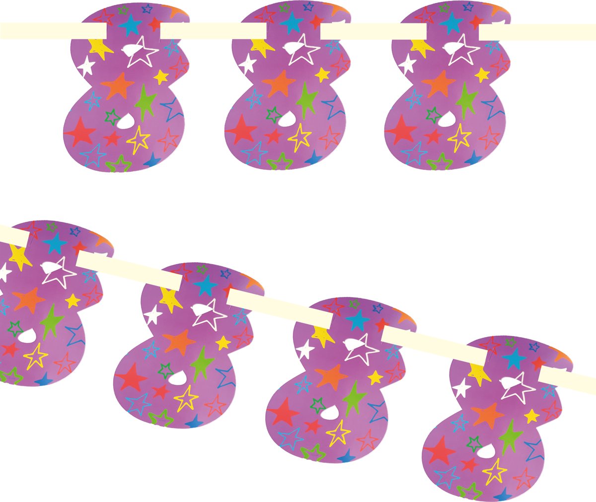 Vlaggenlijn Cijfer 8 - 6 meter